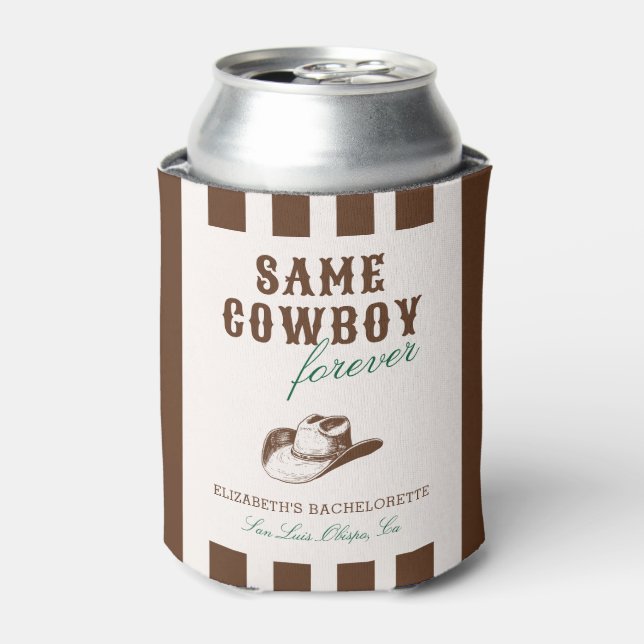 Derselbe Cowboy Forever Bachelorette Wochenende Dosenkühler (Kanne Vorderseite)