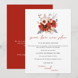 Derselbe Liebe neuer Plan Florals Cream Rot Datum Save The Date