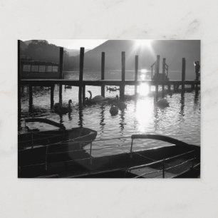 Derwentwater Foreshore bei der Abendkarte Postkarte