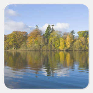 Derwentwater, Lake District, Cumbria, England 2 Quadratischer Aufkleber