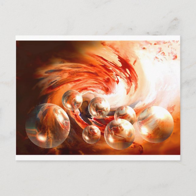 Derzeit Abstrakt Postkarte (Vorderseite)