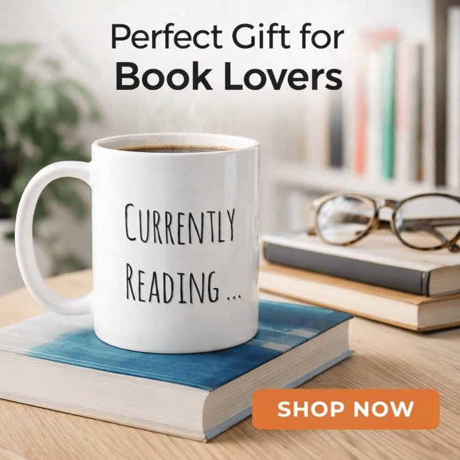 Derzeit lesend… Minimalist Book Lover Kaffeetasse (Von Creator hochgeladen)