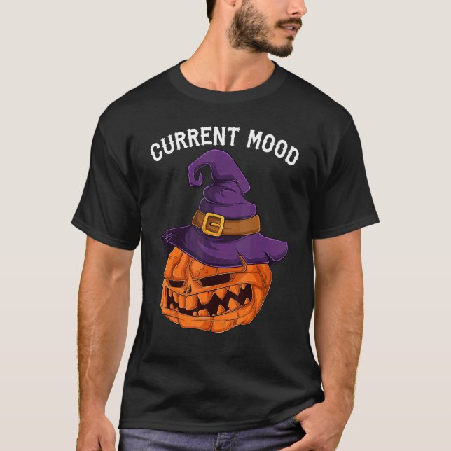 Derzeitige Hexenstimmung Kürbislaterne Pumpkin Beä T-Shirt (Vorderseite)