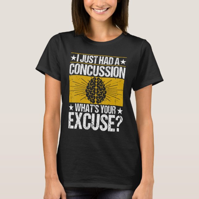 Derzeitige Kopfverletzung "Entschuldigung" T-Shirt (Vorderseite)