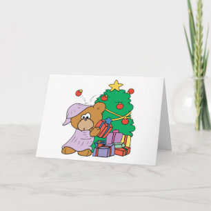 Derzeitiger Peking Weihnachtsbär Feiertagskarte