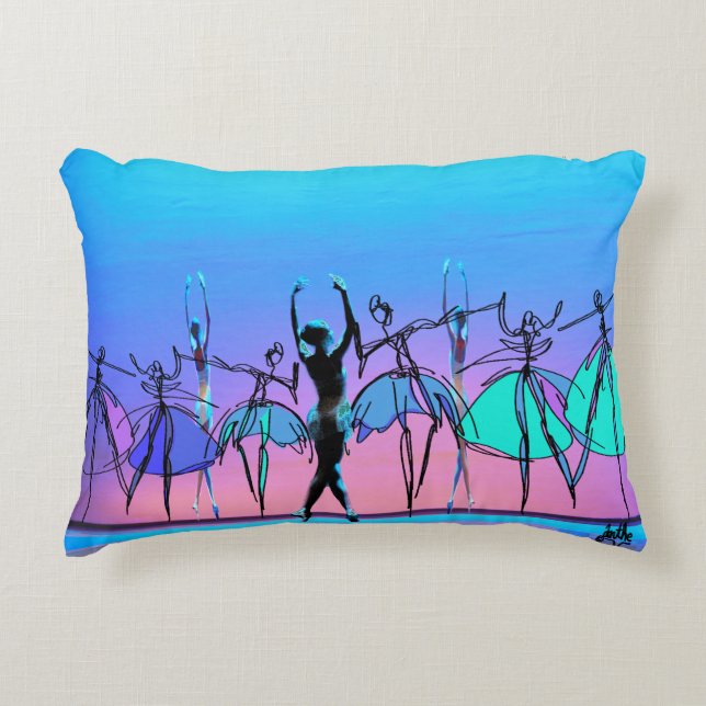 "Des 3 coussin orienté de ballet grâces" (Devant)