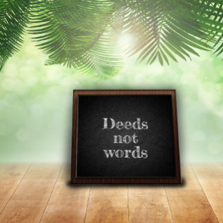 Des actes pas des mots affiche d'encouragement au