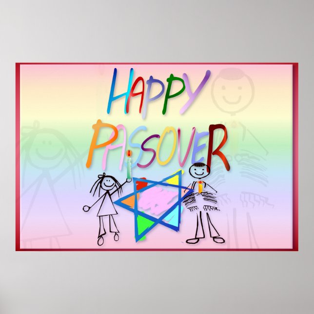 Des Affiches De Pâques Très Colorées (Devant)