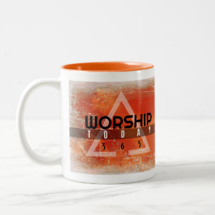 Des Anbetungs-Tasse heute Kaffee-365 Zweifarbige Tasse