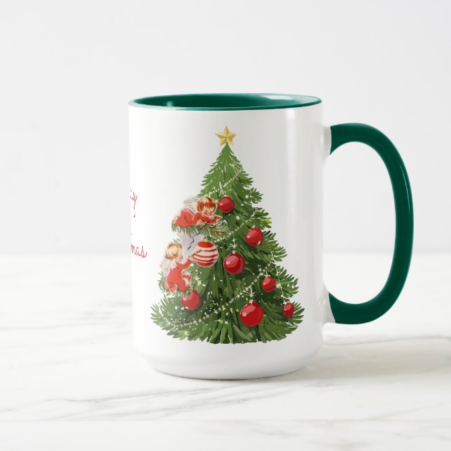 Des anges décorent la Mug des arbres de Noël (Droite)