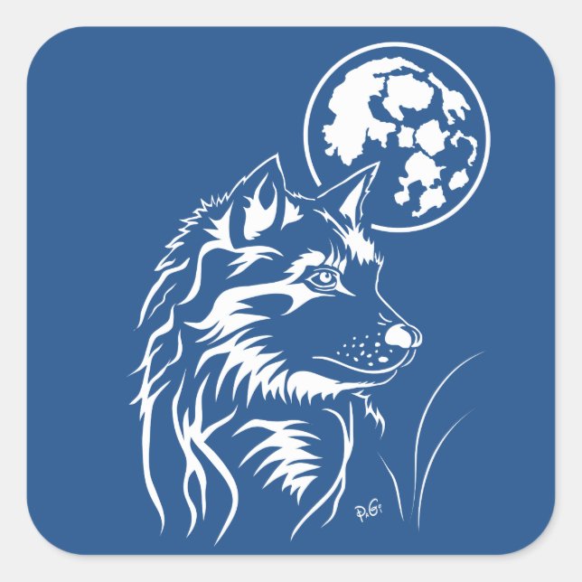 Des autocollants de jeune loup rêveur (Devant)