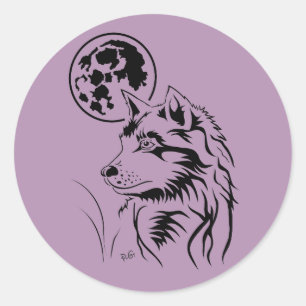 Des autocollants de jeune loup rêveur
