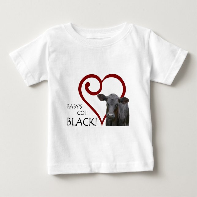 Des Babys got Schwarzes Baby T-shirt (Vorderseite)