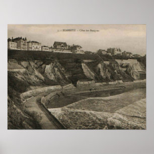 DES-Baske Frankreich Biarritz Côte Poster