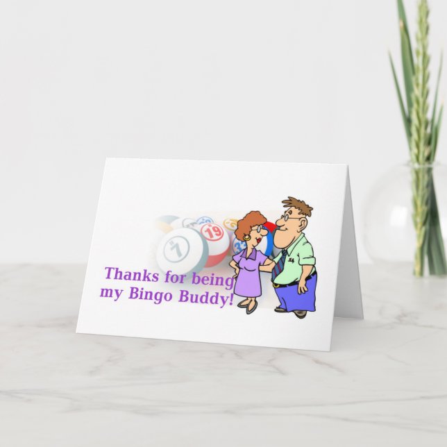 Des cartes de bingo-test - merci (Devant)