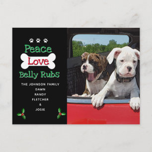 Des cartes de Noël de chien