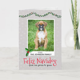 Des cartes de Noël du chien - Carte de Noël pour a