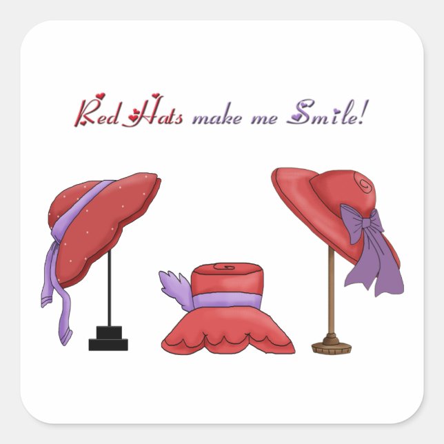 Des Casquettes rouges me font sourire Stickers (Devant)