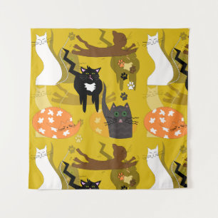Des chats si différents. Tenture