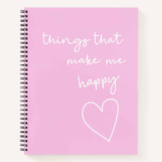 Des choses qui rendent heureux Journal de gratitud (Devant)
