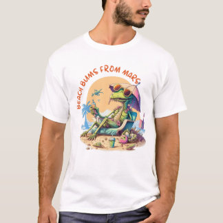 Des clochettes de plage de Mars. T-shirt Alien