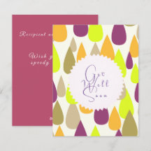 Des couleurs gaies gouttelettes design. carte de v
