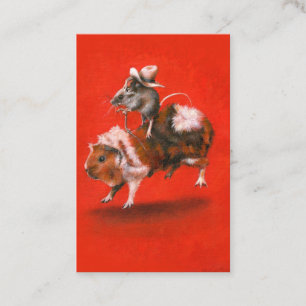 Des Cowboy-Mäuse-und Meerschweinchen-ACEO Visitenkarte
