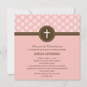 Des Dots Délicieux Invitation Baptême/Christening