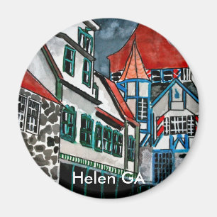 Des Ferienparadieses Helens GA Georgia-Kunst Stadt Magnet