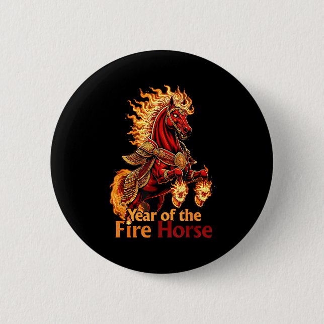 Des Feuerpferds Button (Vorderseite)