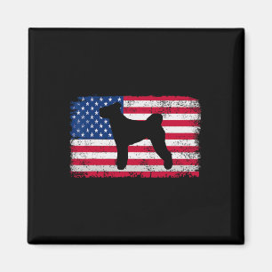 Des Flandres Dog 4. Juli Patriotic American Fl Magnet