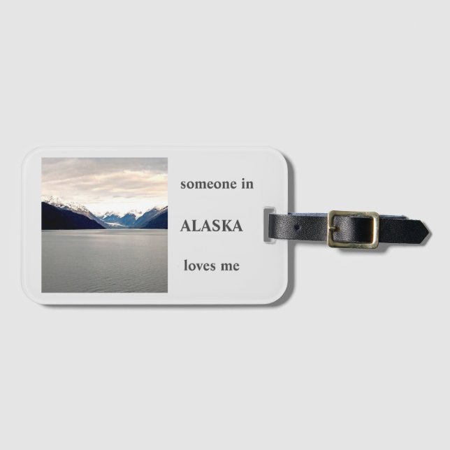 des Gepäckmarketts der Alaska-Liebe Gepäckanhänger (Vorderseite (Horizontal))