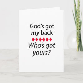 Des Gottes got meine Rückseite, die Ihr Grußkarte Karte