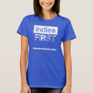 Des Indes T-shirt bleu d'abord -, femmes