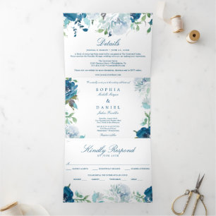 Des invitations à trois volets pour un Mariage de 
