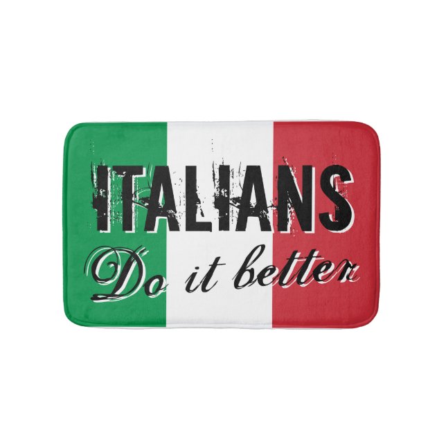 Des Italiens il améliorent le tapis de bain avec (Devant)