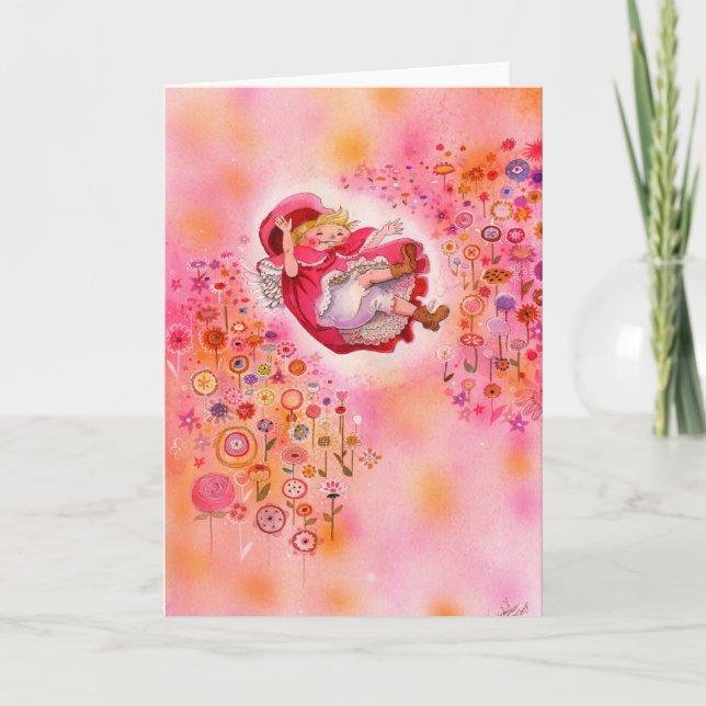 Des joies simples - Bonne carte de voeux Flower Af (Devant)