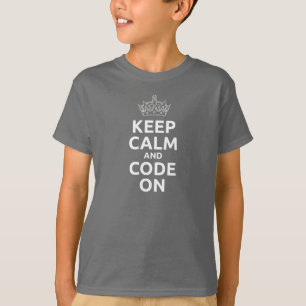 Des Kindes behalten Ruhe und Code auf T - Shirt