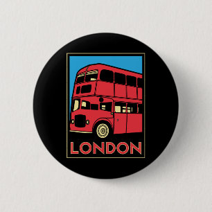 des Kunst-Dekos Londons Westminster England retro Button