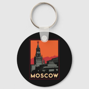 des Kunst-Dekos Moskaus Russland der Kreml retro Schlüsselanhänger