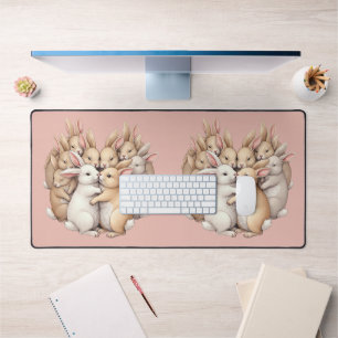 Des lapins adorables dans un Pastel cosy Hug Illus