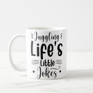 Des Lebens Kleine Scherze Jonglieren Kaffeetasse