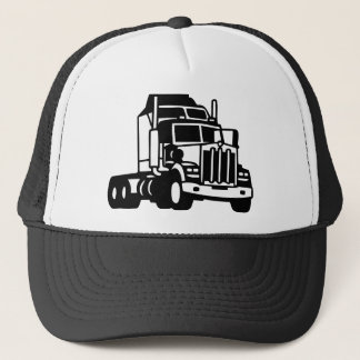 Des LKWS Anhängerfernlastfahreramerikaner halb Truckerkappe