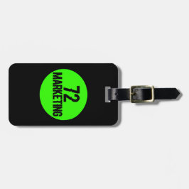 des Logoschwarzgepäckumbaus des Marketings 72 Gepäckanhänger