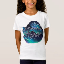 Des Mädchens T - Shirt/Weiß die Aurora-der Nachtii