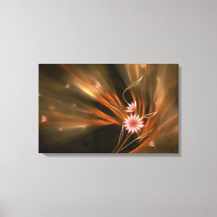Des marguerites roses soufflent dans la toile enve