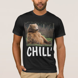 DES MENS D'OURS GRIZZLY FUNNY T-SHIRTS 'CHILL'