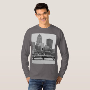 Des Moines en T-shirt en b&w