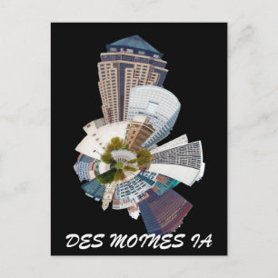 DES MOINES IA POSTKARTE