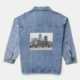 Des Moines in Schwarz und Weiß Jeansjacke